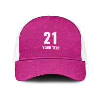 Caribbean Cricket Barbados Custom Mesh Trucker Cap Strike of the Tridents Pink Fury - Wonder Print Shop