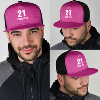 Caribbean Cricket Barbados Custom Mesh Trucker Cap Strike of the Tridents Pink Fury - Wonder Print Shop