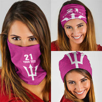 Caribbean Cricket Barbados Custom Neck Gaiter Strike of the Tridents Pink Fury LT9