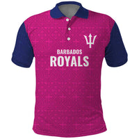 Caribbean Cricket Barbados Custom Polo Shirt Strike of the Tridents Pink Fury - Wonder Print Shop