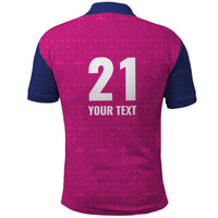 Caribbean Cricket Barbados Custom Polo Shirt Strike of the Tridents Pink Fury - Wonder Print Shop