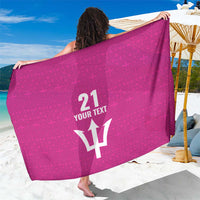 Caribbean Cricket Barbados Custom Sarong Strike of the Tridents Pink Fury - Wonder Print Shop