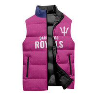 Caribbean Cricket Barbados Custom Sleeveless Puffer Jacket Strike of the Tridents Pink Fury - Wonder Print Shop