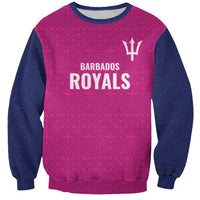 Caribbean Cricket Barbados Custom Sweatshirt Strike of the Tridents Pink Fury - Wonder Print Shop