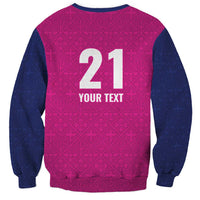 Caribbean Cricket Barbados Custom Sweatshirt Strike of the Tridents Pink Fury - Wonder Print Shop