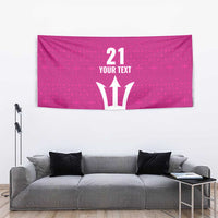 Caribbean Cricket Barbados Custom Tapestry Strike of the Tridents Pink Fury - Wonder Print Shop