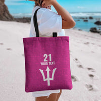 Caribbean Cricket Barbados Custom Tote Bag Strike of the Tridents Pink Fury - Wonder Print Shop