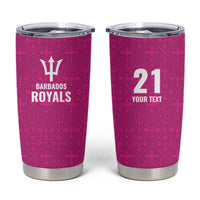 Caribbean Cricket Barbados Custom Tumbler Cup Strike of the Tridents Pink Fury - Wonder Print Shop