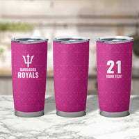 Caribbean Cricket Barbados Custom Tumbler Cup Strike of the Tridents Pink Fury - Wonder Print Shop