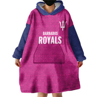 Caribbean Cricket Barbados Custom Wearable Blanket Hoodie Strike of the Tridents Pink Fury - Wonder Print Shop