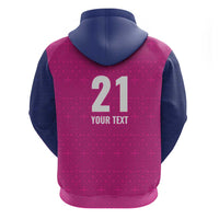 Caribbean Cricket Barbados Custom Zip Hoodie Strike of the Tridents Pink Fury - Wonder Print Shop