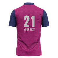 Caribbean Cricket Barbados Custom Zipper Polo Shirt Strike of the Tridents Pink Fury - Wonder Print Shop