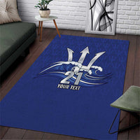 Caribbean Cricket Barbados Custom Area Rug Trident Champion’s Wave - Wonder Print Shop