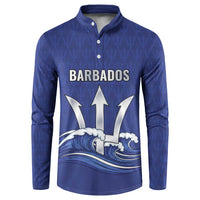 Caribbean Cricket Barbados Custom Button Sweatshirt Trident Champion’s Wave - Wonder Print Shop