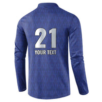 Caribbean Cricket Barbados Custom Button Sweatshirt Trident Champion’s Wave - Wonder Print Shop