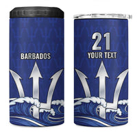 Caribbean Cricket Barbados Custom 4 in 1 Can Cooler Tumbler Trident Champion’s Wave - Wonder Print Shop