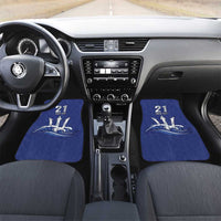 Caribbean Cricket Barbados Custom Car Mats Trident Champion’s Wave - Wonder Print Shop