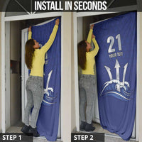 Caribbean Cricket Barbados Custom Door Cover Trident Champion’s Wave - Wonder Print Shop