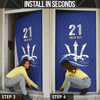 Caribbean Cricket Barbados Custom Door Cover Trident Champion’s Wave - Wonder Print Shop