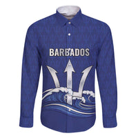 Caribbean Cricket Barbados Custom Family Matching Short Sleeve Bodycon Dress and Hawaiian Shirt Trident Champion’s Wave - Wonder Print Shop