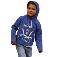 Caribbean Cricket Barbados Custom Kid Hoodie Trident Champion’s Wave - Wonder Print Shop