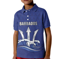 Caribbean Cricket Barbados Custom Kid Polo Shirt Trident Champion’s Wave - Wonder Print Shop