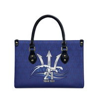 Caribbean Cricket Barbados Custom Leather Bag Trident Champion’s Wave - Wonder Print Shop