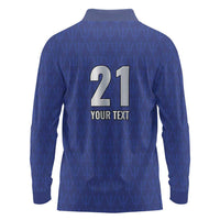 Caribbean Cricket Barbados Custom Long Sleeve Polo Shirt Trident Champion’s Wave - Wonder Print Shop