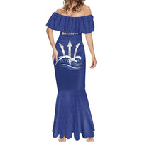 Caribbean Cricket Barbados Custom Mermaid Dress Trident Champion’s Wave - Wonder Print Shop