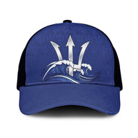 Caribbean Cricket Barbados Custom Mesh Trucker Cap Trident Champion’s Wave - Wonder Print Shop