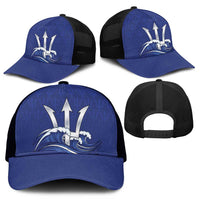 Caribbean Cricket Barbados Custom Mesh Trucker Cap Trident Champion’s Wave - Wonder Print Shop