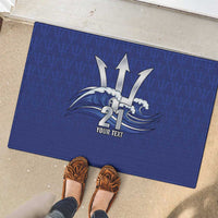Caribbean Cricket Barbados Custom Rubber Doormat Trident Champion’s Wave - Wonder Print Shop