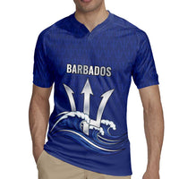 Caribbean Cricket Barbados Custom Rugby Jersey Trident Champion’s Wave - Wonder Print Shop