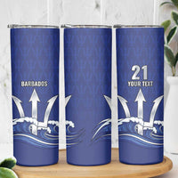 Caribbean Cricket Barbados Custom Skinny Tumbler Trident Champion’s Wave - Wonder Print Shop