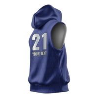 Caribbean Cricket Barbados Custom Sleeveless Hoodie Trident Champion’s Wave - Wonder Print Shop