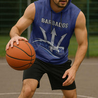 Caribbean Cricket Barbados Custom Sleeveless Hoodie Trident Champion’s Wave - Wonder Print Shop