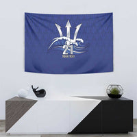 Caribbean Cricket Barbados Custom Tapestry Trident Champion’s Wave - Wonder Print Shop