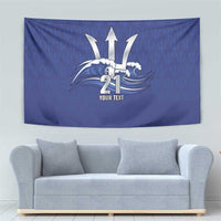 Caribbean Cricket Barbados Custom Tapestry Trident Champion’s Wave - Wonder Print Shop