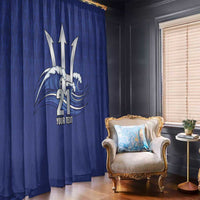 Caribbean Cricket Barbados Custom Window Curtain Trident Champion’s Wave - Wonder Print Shop