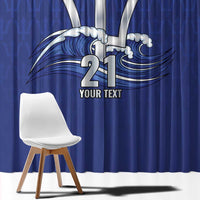 Caribbean Cricket Barbados Custom Window Curtain Trident Champion’s Wave - Wonder Print Shop
