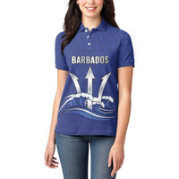 Caribbean Cricket Barbados Custom Women Polo Shirt Trident Champion’s Wave - Wonder Print Shop