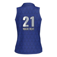 Caribbean Cricket Barbados Custom Women Sleeveless Polo Shirt Trident Champion’s Wave - Wonder Print Shop