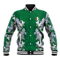 Custom Algeria Iris Floral Green Baseball Jacket Africa Women’s Football Champion Series 2026