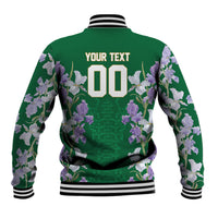 Custom Algeria Iris Floral Green Baseball Jacket Africa Women’s Football Champion Series 2026