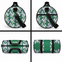 Custom Algeria Iris Floral Green Duffle Bag Africa Women’s Football Champion Series 2026