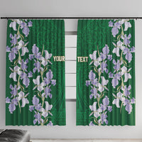 Custom Algeria Iris Floral Green Window Curtain Africa Women’s Football Champion Series 2026