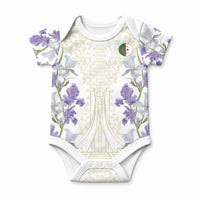 Custom Algeria Iris Floral White Baby Onesie Africa Women’s Football Champion Series 2026