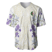 Custom Algeria Iris Floral White Baseball Jersey Africa Women’s Football Champion Series 2026