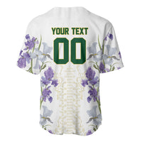 Custom Algeria Iris Floral White Baseball Jersey Africa Women’s Football Champion Series 2026