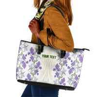 Custom Algeria Iris Floral White Leather Tote Bag Africa Women’s Football Champion Series 2026